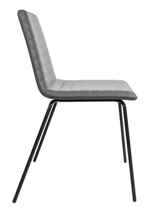 ARCA MEET BLACK, židle konferenční, ekologická kůže šedá